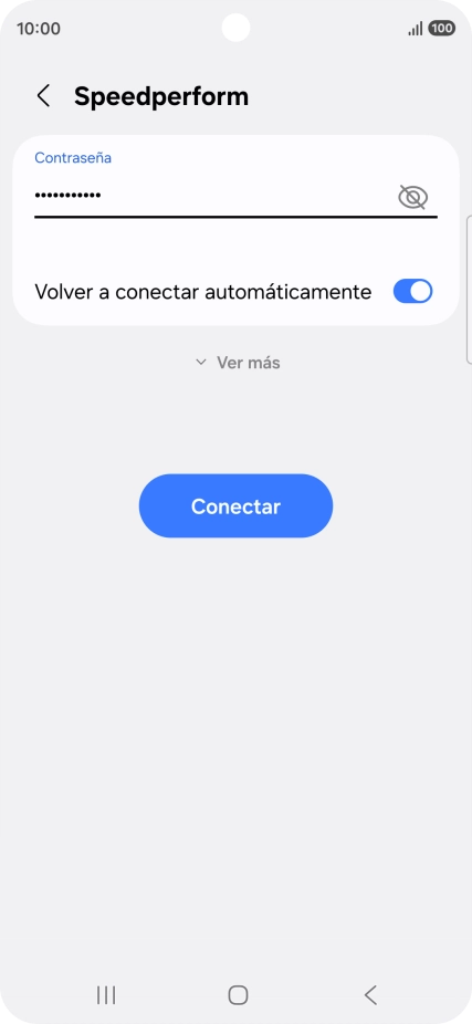 Introduce la contraseña de la red wifi y pulsa Conectar.