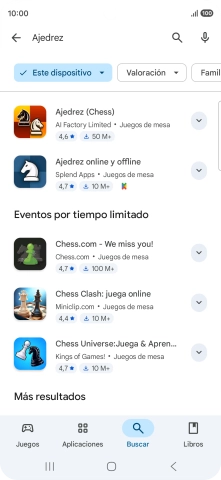 Pulsa la app deseada.