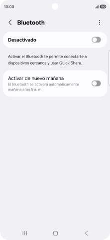 Pulsa el indicador para activar la función.