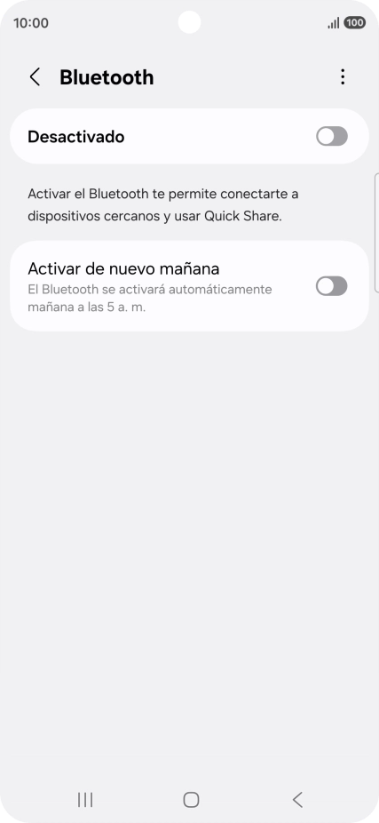 Pulsa el indicador para activar la función.
