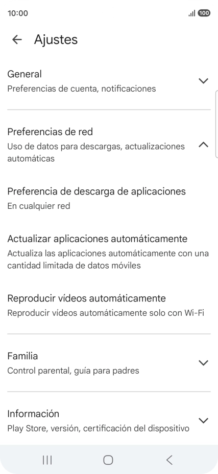 Pulsa Actualizar aplicaciones automáticamente.