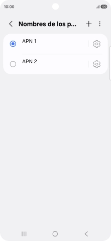 Pulsa en el campo junto a la conexión de datos para activarla.