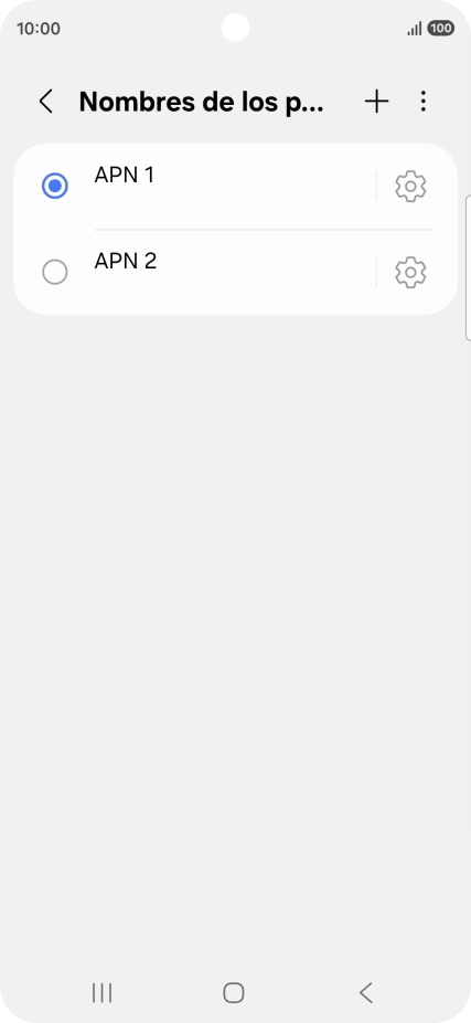 Pulsa en el campo junto a la conexión de datos para activarla.