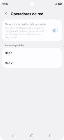 Pulsa la red deseada.