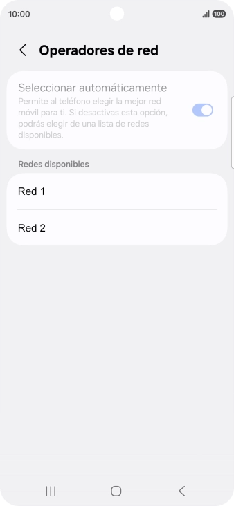 Pulsa la red deseada.