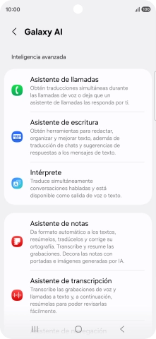 En la pantalla aparecen ahora más ejemplos de cómo puedes utilizar Galaxy AI.