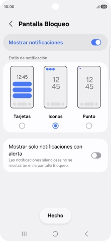 Pulsa los ajustes deseados para activarlos o desactivarlos.