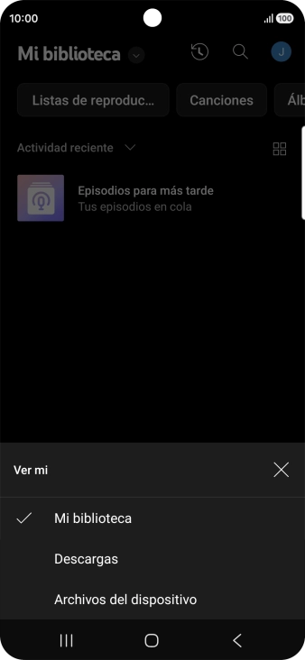 Pulsa una categoría y desplázate al archivo de música deseado.