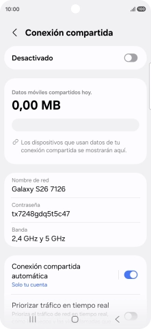 Pulsa Nombre de red.