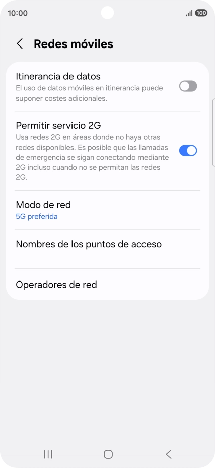 Pulsa Nombres de los puntos de acceso.