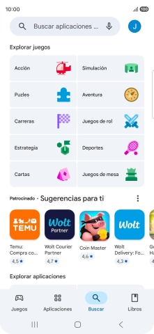 Pulsa en el campo de búsqueda.