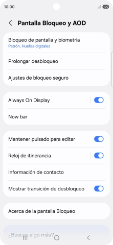 Pulsa Bloqueo de pantalla y biometría e introduce el código de seguridad extra que has creado anteriormente.