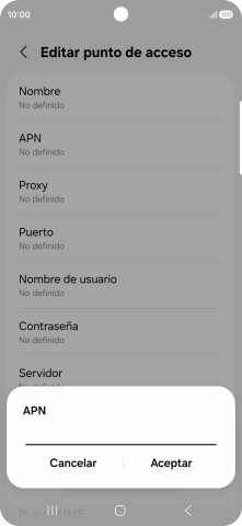 Introduce airtelwap.es y pulsa Aceptar.