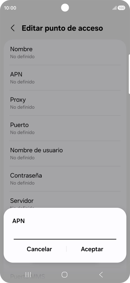 Introduce airtelwap.es y pulsa Aceptar.