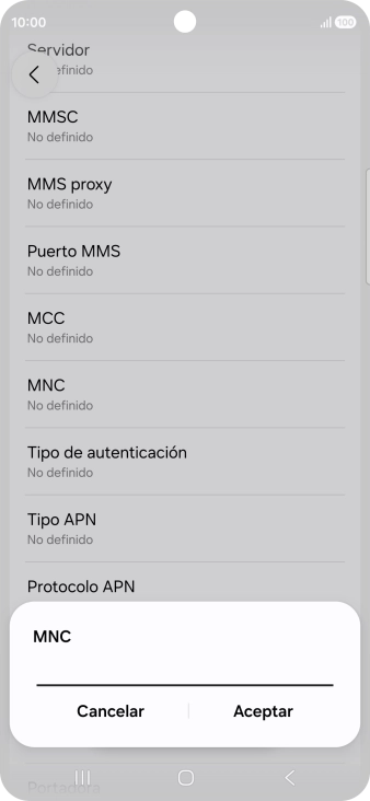 Introduce 214 y pulsa Aceptar.