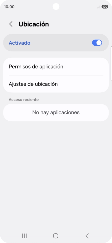 Pulsa Permisos de aplicación.