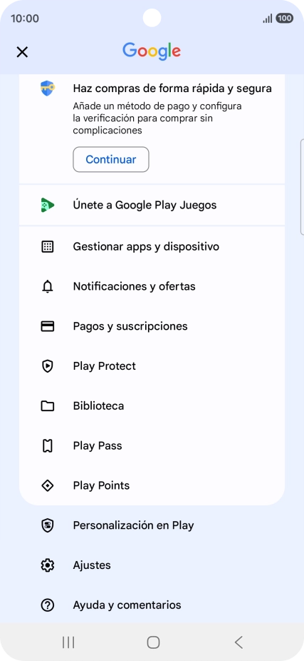 Pulsa Gestionar apps y dispositivo.