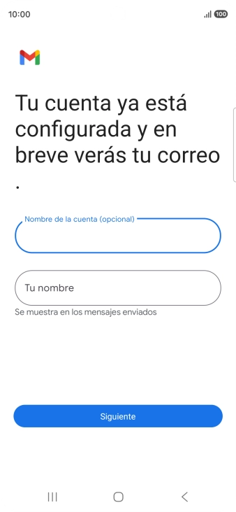 Pulsa Tu nombre e introduce el nombre del remitente.