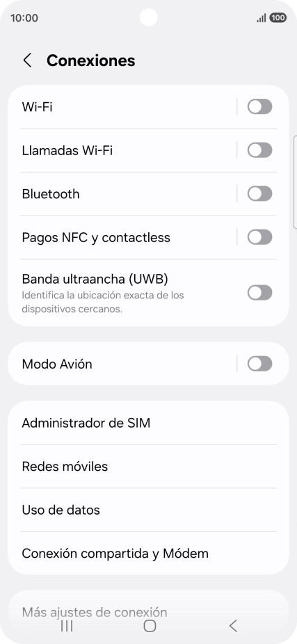 Pulsa Administrador de SIM.
