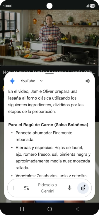 La respuesta de Gemini a tu pregunta se visualiza ahora en la pantalla.