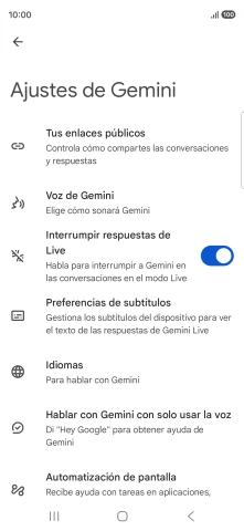 Sigue las indicaciones de la pantalla para seleccionar los ajustes deseados.