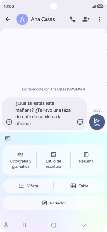 Para cambiar el estilo de escritura del texto, pulsa Estilo de escritura y sigue las indicaciones de la pantalla para utilizar la función.