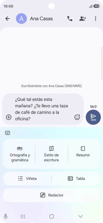 Para cambiar el estilo de escritura del texto, pulsa Estilo de escritura y sigue las indicaciones de la pantalla para utilizar la función.