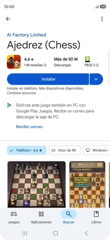 Pulsa Instalar y sigue las indicaciones de la pantalla para instalar la app.