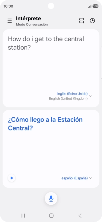 Sigue las indicaciones de la pantalla para seleccionar los ajustes de idioma deseados y utilizar la función.