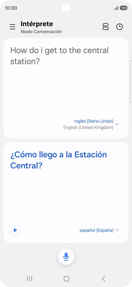 Sigue las indicaciones de la pantalla para seleccionar los ajustes de idioma deseados y utilizar la función.