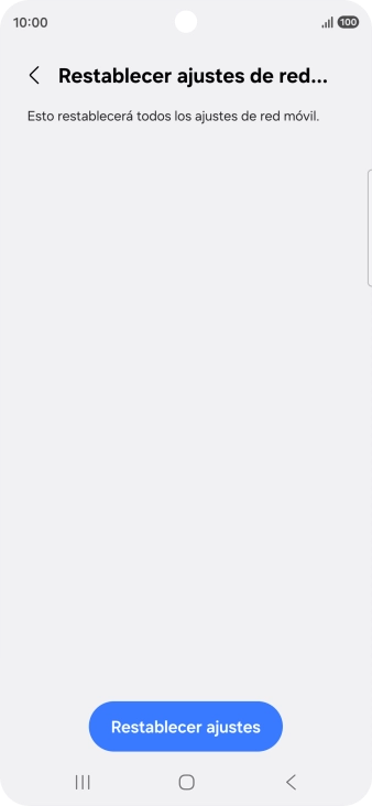 Pulsa Restablecer ajustes.