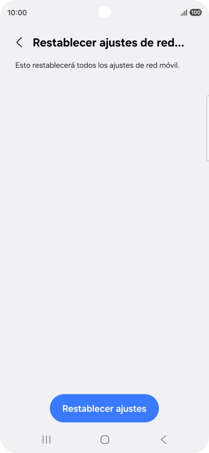 Pulsa Restablecer ajustes.