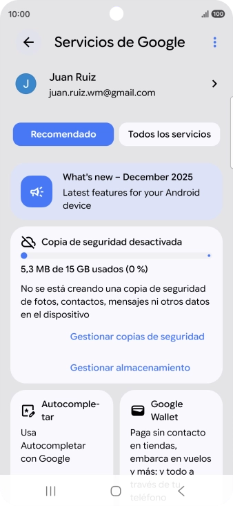 Pulsa Todos los servicios.