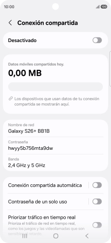 Pulsa Nombre de red.