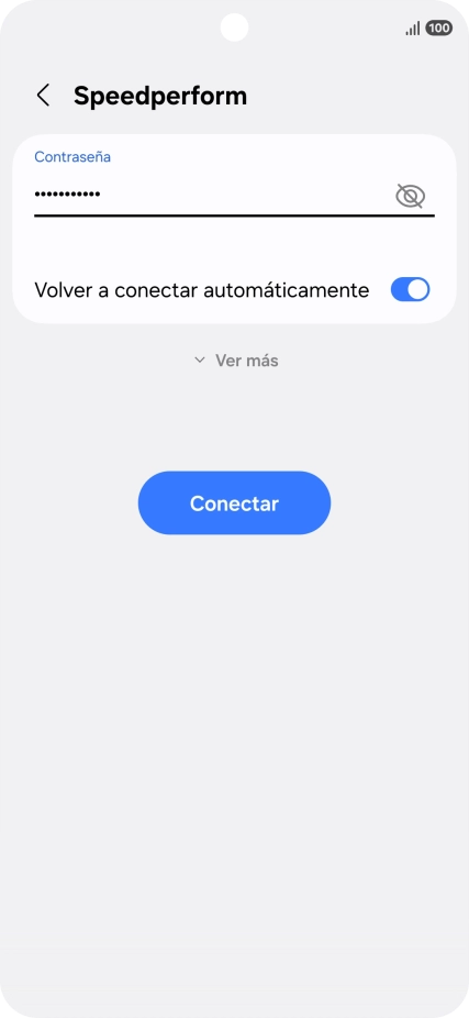 Introduce la contraseña de la red wifi y pulsa Conectar.