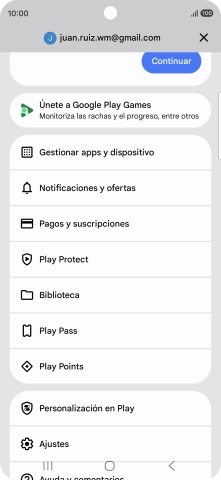 Pulsa Gestionar apps y dispositivo.