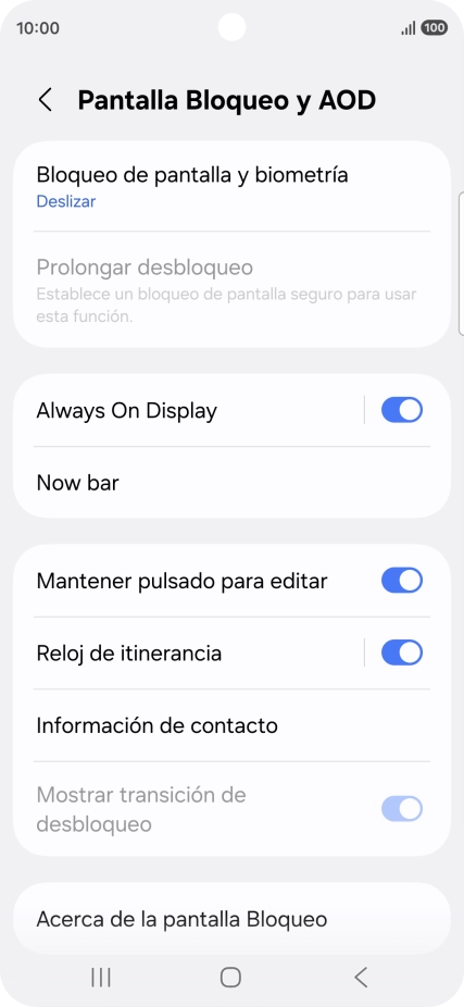 Pulsa Bloqueo de pantalla y biometría.