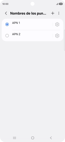 Pulsa en el campo junto a la conexión de datos para activarla.