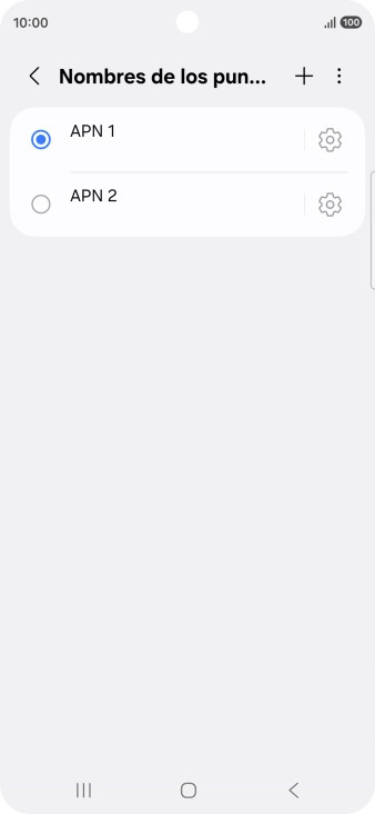 Pulsa en el campo junto a la conexión de datos para activarla.