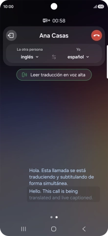Sigue las indicaciones de la pantalla para seleccionar los ajustes de idioma deseados y utilizar la función.