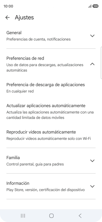 Pulsa Actualizar aplicaciones automáticamente.