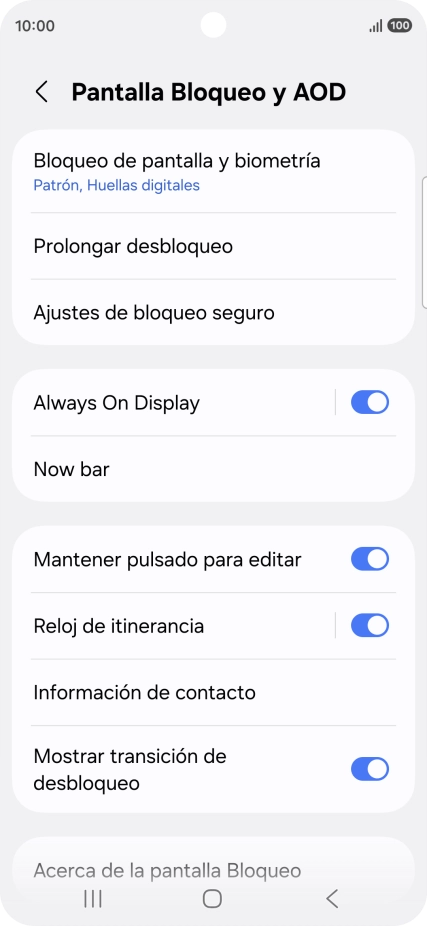 Pulsa Bloqueo de pantalla y biometría e introduce el código de seguridad extra que has creado anteriormente.