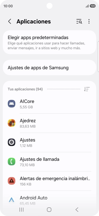 Pulsa la app deseada.