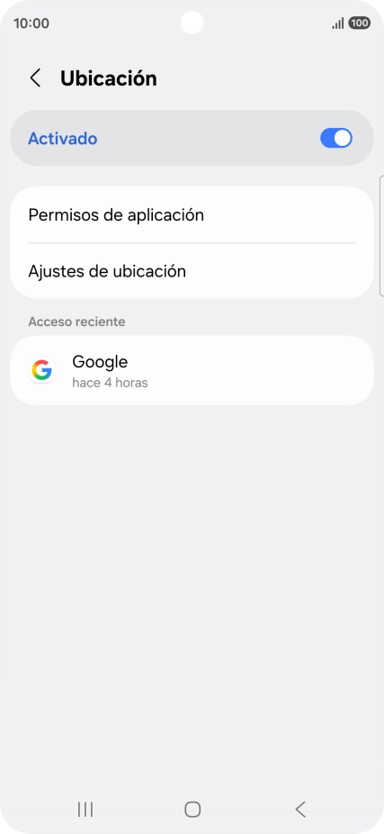 Pulsa Permisos de aplicación.