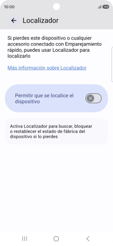 Pulsa el indicador junto a 