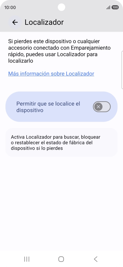 Pulsa el indicador junto a 