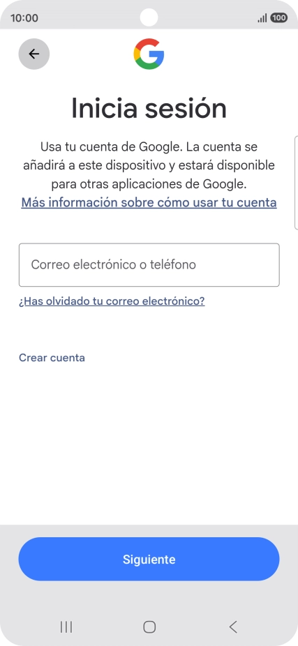 Si no tienes una cuenta de Google, pulsa Crear cuenta y sigue las indicaciones de la pantalla para ver cómo crear una cuenta nueva.
