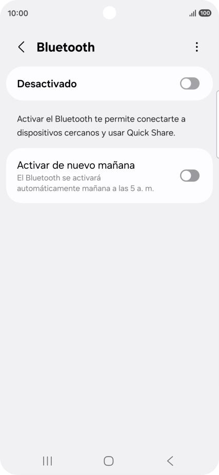 Pulsa el indicador para activar la función.
