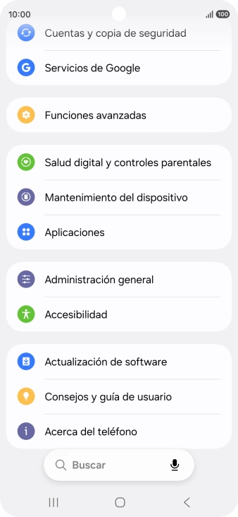 Pulsa Administración general.