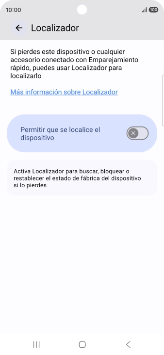 Pulsa el indicador junto a 